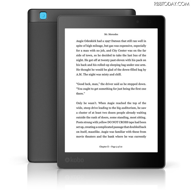 楽天、電子書籍リーダー「Kobo Aura ONE」発売へ！ 防水対応でブルー