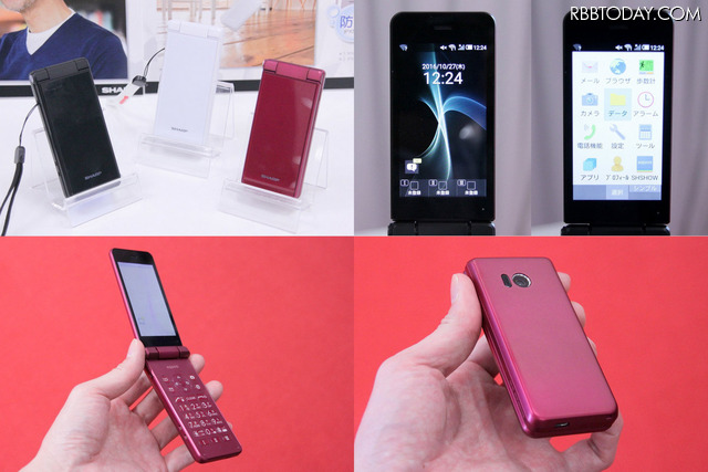 「AQUOSケータイ SH-N01」は折りたたみ型の携帯電話。VoLTEに対応する。店頭販売予定価格は24,800円で、12月上旬より発売を開始する