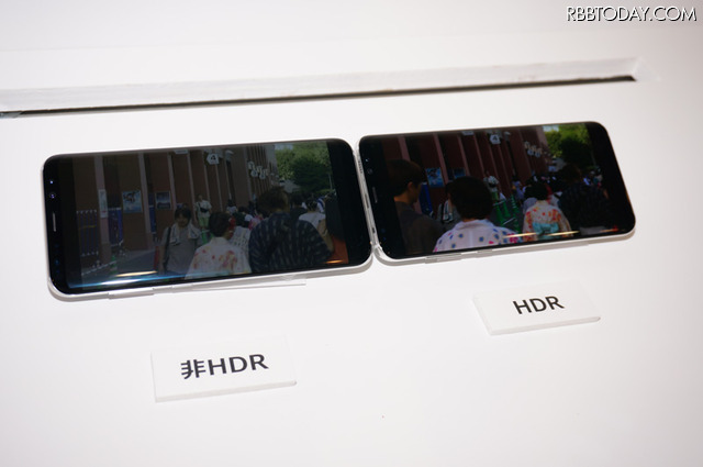 HDRは従来の映像（SDR）と比べると違いがよくわかる